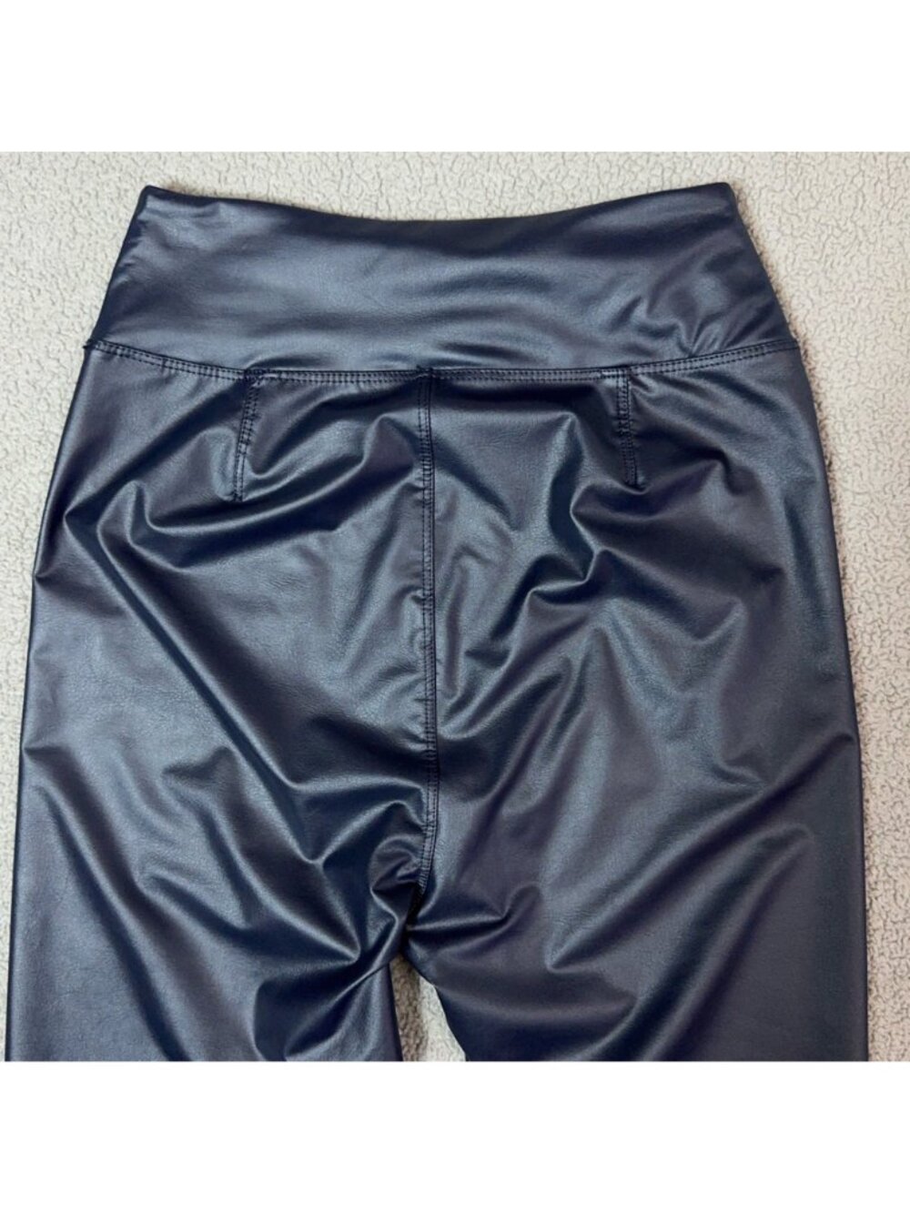 Offline By Aerie Womens Real Luxe Faux Leather Leggings Dark Blue Size S NWT - Picture 13 of 13